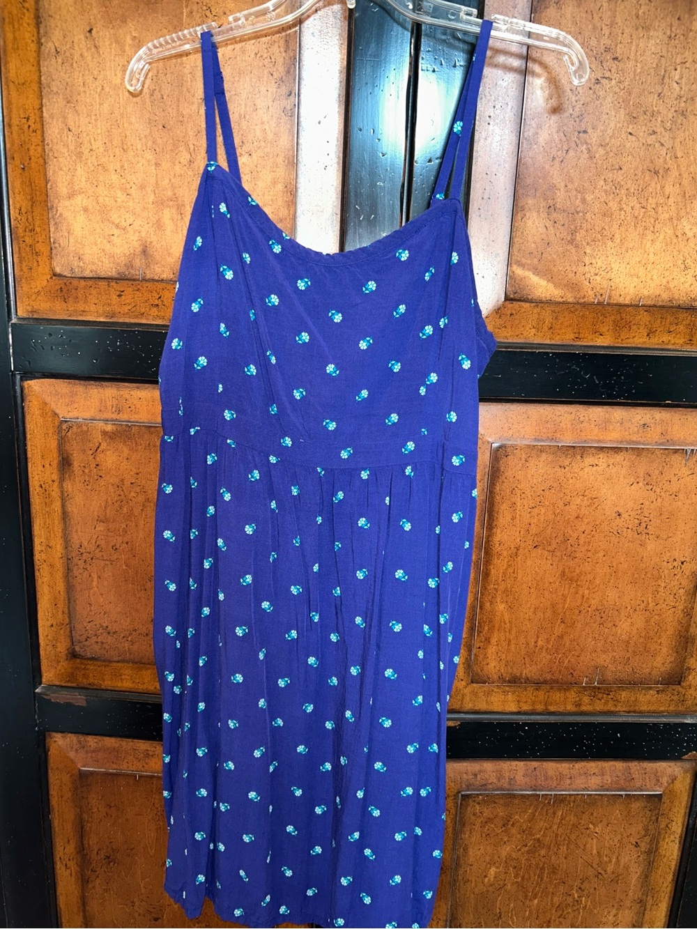 Old Navy Blue Sundress with Teal Floral Print